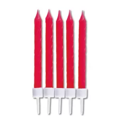 Red candles, 10 pieces