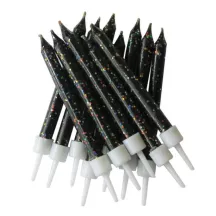 Candele glitterate nere
