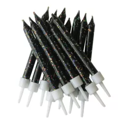 Candele glitterate nere
