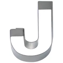 Cookie cutter letter J, stainless steel