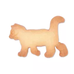 Stainless steel cat cookie cutter with embossing