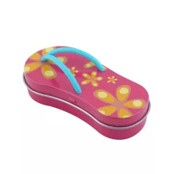Mini flip-flop tin (78 x 38 x 16 mm)