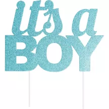 It's a Boy Cake Topper Blau