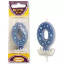 Candela numerata 0 Blu a pois