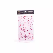 Klarsichtbeutel mit Herzen klein, 10 Stück