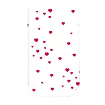 Sacchetto trasparente con cuori piccolo, 10 pezzi
