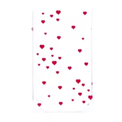 Sacchetto trasparente con cuori piccolo, 10 pezzi