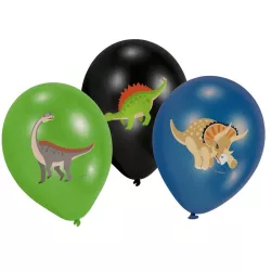 6 Palloncini Happy Dinosauro, 27.5 cm