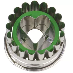 Linzer cookie cutter heart with ejector 4.8 cm