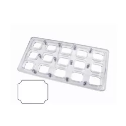 Magnetic Mould Moule à pralines rectangulaire pour 15 pralines