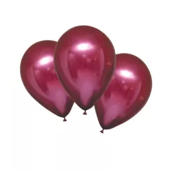 Metallic Ruby balloons, set of 6 (Ø 27.5 cm)