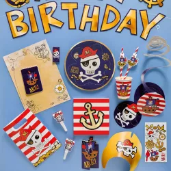 Pirate napkins, 33 x 33 cm, 16 pieces