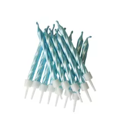 Twisted candles - Light blue