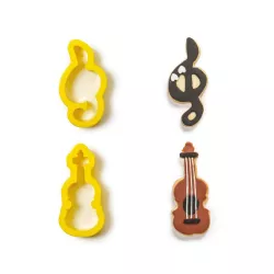 Tagliabiscotti Chiave di violino e Violino, 2 pezzi