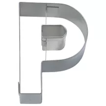 Emporte-pièce pour biscuits lettre P, acier inoxydable, 6.5 cm