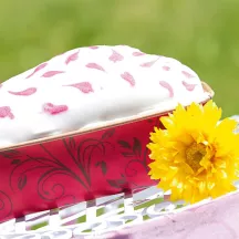 Paper baking tin red 21.5 x 9 cm, 6 pieces for cakes