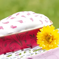 Moule en papier rouge 21.5 x 9 cm, 6 pièces pour cakes