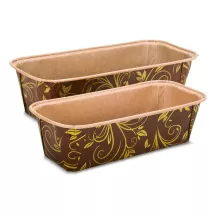 Einweg Papier-Backform Braun 17.5 x 7 cm (6er-Set)