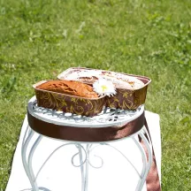 Stampo da forno monouso in carta marrone 17,5 x 7 cm (set da 6)