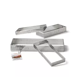 Anello per torta e quiche Perforato rettangolare 29 x 10 x 2 cm