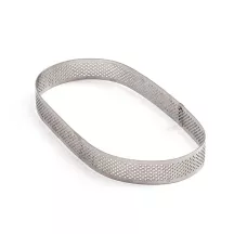 Perforated tart and quiche ring oval 20 x 9 x 3.5 cm