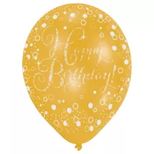 Happy Birthday balloon set, 6 latex balloons