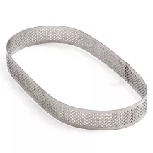 Perforierter Tarte- und Quichering Oval 29 x 12 x 3.5 cm