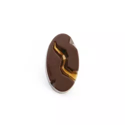 Pralinenform Oval mit Riss, 18 Pralinen