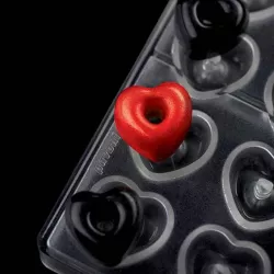 Chocolate mold heart with hole - 21s