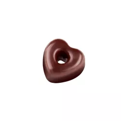 Chocolate mold heart with hole - 21s