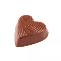 Stampo per praline Cuore con motivo a onde, 28 praline