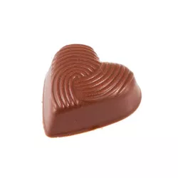 Stampo per praline Cuore con motivo a onde, 28 praline