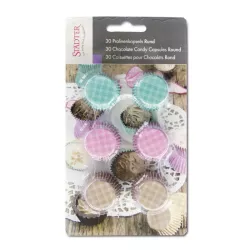 Round aluminum praline capsules, set of 30 - 953 30 pieces