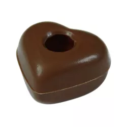 Hollow milk chocolate heart, 48 pieces