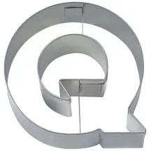 Tagliabiscotti lettera Q, 6.5 cm, acciaio inox