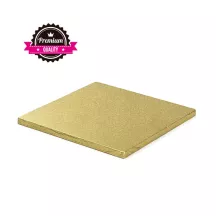 Piatto per torta quadrato extra resistente Oro 40 x 40 cm