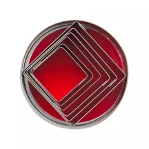 Ausstecher Set Quadrat, 6 Stück