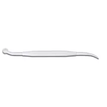 Double tool for fondant: embossing wheel and marking pen