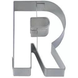 Buchstaben-Ausstecher R, Edelstahl, 6.5 x 5.5 x 2 cm