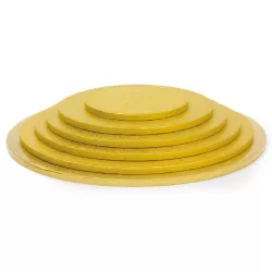 Piatto per torta rotondo extra resistente oro Ø 25 cm