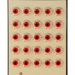 White 3D chocolate decorations - ghosts - Decoration Half An Eyeball 25 Pieces