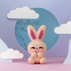 3D chocolate mold bunny Minou, two-piece