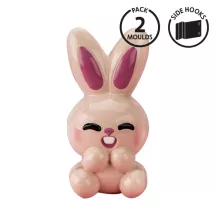 3D chocolate mold bunny Minou, two-piece