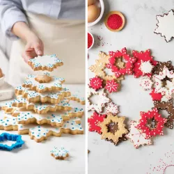 8-piece snow star cookie cutter