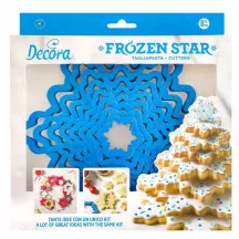 Set di tagliabiscotti stella di neve, 8 pezzi