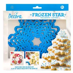 8-piece snow star cookie cutter