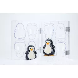 3D chocolate mold Piguin, 4 pieces