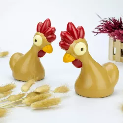 3D chocolate mold rooster, 2 pieces