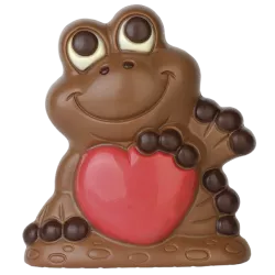 Chocolate mold frog with heart