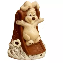 Figure casting mold bunny on slide